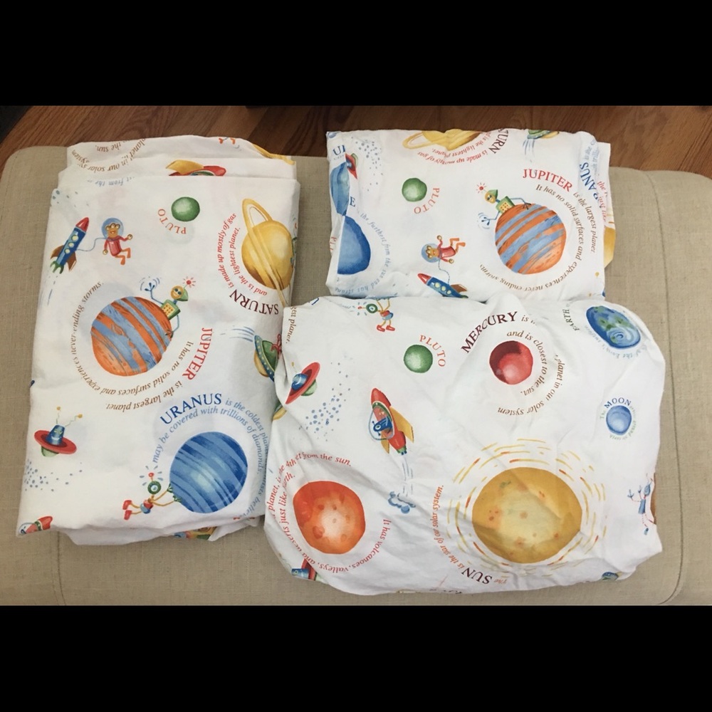 Pottery Barn Kids space / planets sheet set - Twin